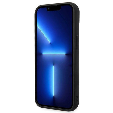 Etui Karl Lagerfeld KLHCP14SPSQPK na iPhone 14 hardcase - czarne Puffy Ikonik Pin