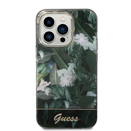 Guess GUHCP14XHGJGHA iPhone 14 Pro Max 6,7" zielony/green hardcase Jungle Collection