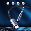 Ugreen kabel audio stereo AUX 3,5 mm mini jack - USB Typ C do telefonu tabletu 1m czarny ( 20192)