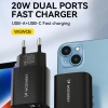 Ładowarka sieciowa Wozinsky WGWCB USB-A USB-C 20W - czarna