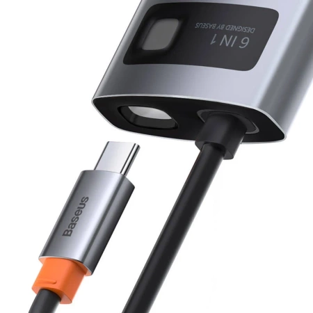 BASEUS HUB 6W1 PRZEJŚCIÓWKA USB-C DO MACBOOKA 3X USB 3.0 HDMI PD ETHERNET
