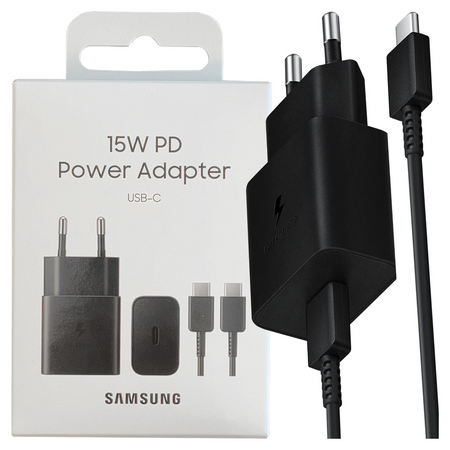 SAMSUNG ŁADOWARKA 15W FAST CHARGE DO GALAXY S21 S10 A52 A72 Z KABLEM USB-C
