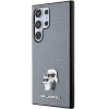 Etui Karl Lagerfeld Saffiano Karl&Choupette Metal Pin na Samsung Galaxy S24 Ultra - szare