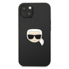 Karl Lagerfeld KLHCP13SPKMK iPhone 13 mini 5,4" czarny/black hardcase Leather Ikonik Karl`s Head Metal