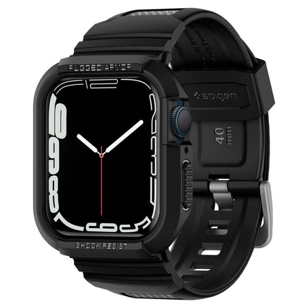 SPIGEN RUGGED ARMOR ”PRO” APPLE WATCH 4 / 5 / 6 / 7 / 8 / SE (40 / 41 MM) BLACK