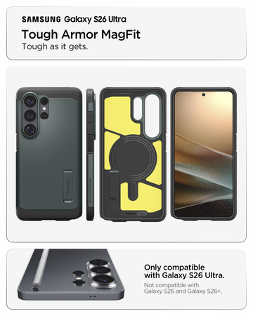 Spigen Tough Armor MagSafe, abyss green - Samsung Galaxy S26 Ultra