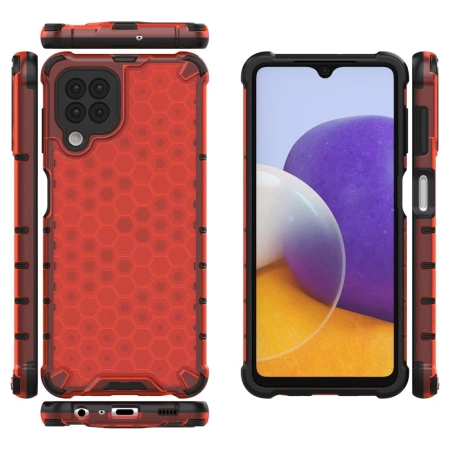 HURTEL ETUI PANCERNE DO SAMSUNG GALAXY A22 4G Z ŻELOWĄ RAMKĄ WZMOCNIONE