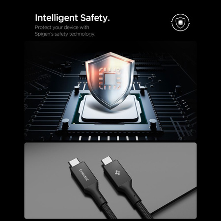SPIGEN EB24015CC ESSENTIAL TYPE-C CABLE 240W 150CM BLACK