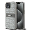 DKNY ETUI HARDCASE DO IPHONE 15 14 13 Z LEATHER MONO STRIPE & METAL LOGO