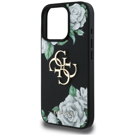 GUESS ETUI POKROWIEC GRINNED ROSES BIG 4G LOGO DO IPHONE 16 PRO MAGNETYCZNE