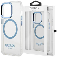 Guess GUHMP14MHTRMB iPhone 14 Plus 6,7" niebieski/blue hard case Metal Outline Magsafe