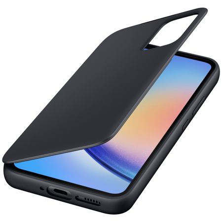Samsung Smart View Wallet Case etui Samsung Galaxy A34 5G pokrowiec z inteligentną klapką okienkiem portfel na kartę czarne (EF-ZA346CBEGWW)