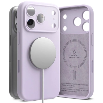 RINGKE ETUI SILICONE MAGNETIC MAGSAVE DO IPHONE 17 PRO OCHRONA Z FUNKCJĄ