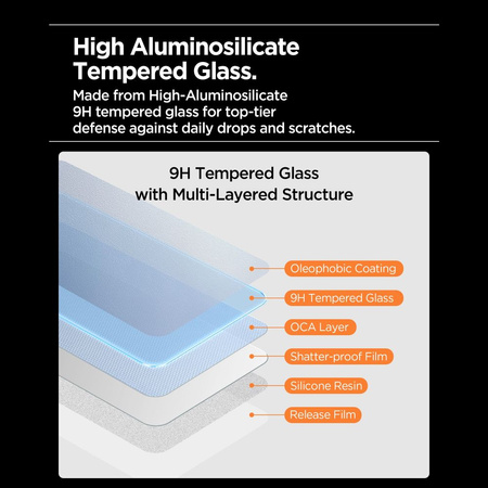SZKŁO HARTOWANE SPIGEN ALM GLAS.TR SLIM 3-PACK IPHONE 17 PRO CLEAR