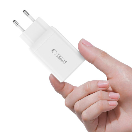 TECH-PROTECT ŁADOWARKA PD45W Z 2 PORTAMI DO TELEFONÓW TABLETÓW KABEL USB-C