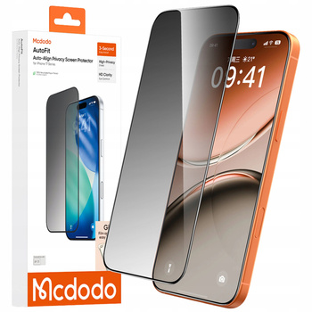 MCDODO SZKŁO HARTOWANE PRYWATYZUJĄCE AUTOFIT SZYBKA DO APPLE IPHONE 17