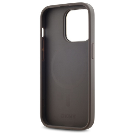 DKNY ETUI HARDCASE DO IPHONE 14 PRO 6.1 LEATHER CHECKERED MONO PATTERN