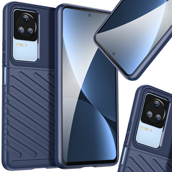 Thunder Case etui Xiaomi Poco F4 5G silikonowy pancerny pokrowiec niebieskie