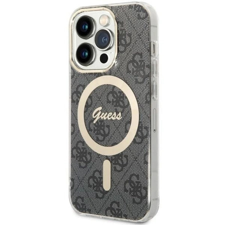 Etui Guess 4G MagSafe na iPhone 14 Pro - czarne