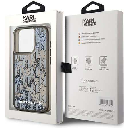 KARL LAGERFELD ETUI LIQUIDE GLITTER MONOGRAM GRADIENT DO IPHONE 15 PRO MAX