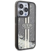 Etui Guess Liquid Glitter Gold Stripes na iPhone 15 Pro Max - czarne