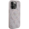 Etui Guess 4G Collection Leather Metal Logo MagSafe na iPhone 14 Pro Max - różowe