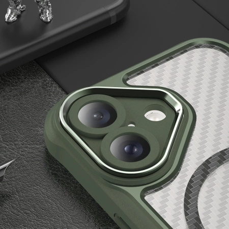 HURTEL ETUI SILIKONOWE CASE POKROWIEC DO MAGSAFE IPHONE 16 ZIELONE LEADING