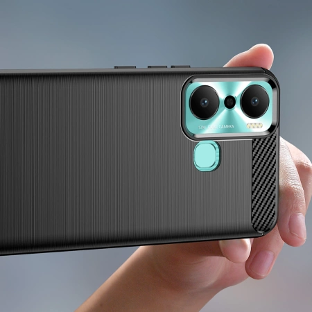 HURTEL CASE POKROWIEC CARBON DO INFINIX HOT 20 PLAY ELASTYCZNE ETUI OCHRONA