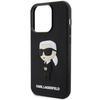 Etui Karl Lagerfeld KLHCP14L3DRKINK na iPhone 14 Pro - czarne Rubber Ikonik 3D