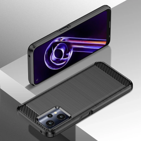 HURTEL ETUI CARBON CASE ELASTYCZNE POKROWIEC DO REALME 9 PRO WYSOKA OCHRONA