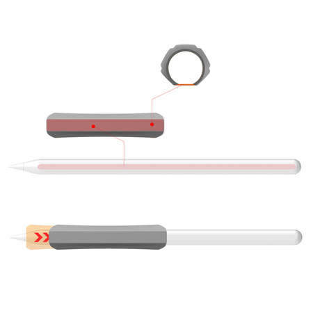 Stoyobe Silicone Holder uchwyt silikonowy dla Apple Pencil 1 / Apple Pencil 2 / Huawei M-Pencil szary