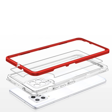 HURTEL CLEAR 3IN1 ETUI DO SAMSUNG GALAXY A42 5G POKROWIEC ŻELOWY Z RAMKĄ
