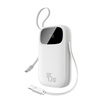 Baseus Powerbank EnerFill FC31 20000mAh 45W z wyświetlaczem z kablami USB-C i USB-C biały