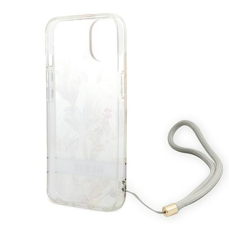 Guess GUOHCP14MHFLSU iPhone 14 Plus 6,7" fioletowy/purple hardcase Flower Strap