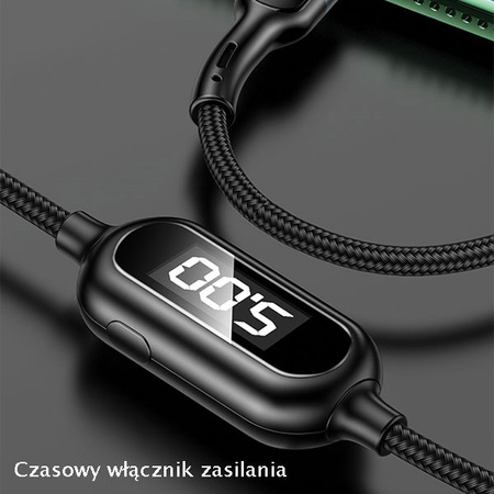 USAMS KABEL PLECIONY DO LIGHTNING 1,2M DO IPHONE IPAD 2A LED SZYBKIE