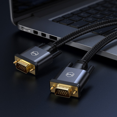 Kabel do monitora Mcdodo VGA do VGA dwukierunkowy czarny 2m
