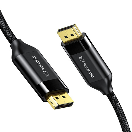 Kabel do monitora Mcdodo DP do DP 4K HDR czarny 2m