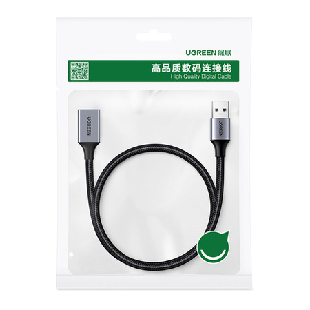 Ugreen kabel przedłużacz adapter USB (męski) - USB (żeński) 3.0 5Gb/s 1m szary (US115)