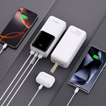 TECH-PROTECT POWER BANK 30000MAH 22.5W DO IPHONE 13 14 15 SZYBKIE ŁADOWANIE