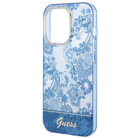 Guess GUHCP14XHGPLHB iPhone 14 Pro Max 6,7" niebieski/blue hardcase Porcelain Collection
