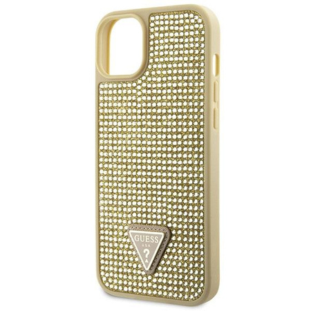 Etui Guess GUHCP14SHDGTPD na iPhone 14 - złote Rhinestone Triangle