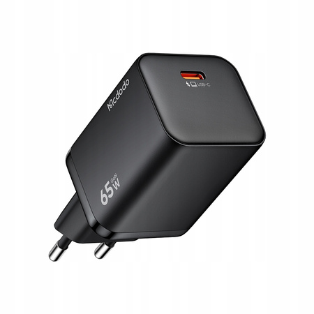 MCDODO SZYBKA ŁADOWARKA SIECIOWA ZASILACZ KOSTKA DO ŁADOWARKI USB-C 65W GAN
