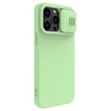 Nillkin CamShield Silky Silicone Case etui iPhone 14 Pro Max pokrowiec z osłoną na aparat zielony