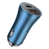 BASEUS ŁADOWARKA DO AUTA USB 40 W KABEL USB TYP C - LIGHTNING NIEBIESKI