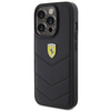 Etui Ferrari Quilted Metal Logo na iPhone 15 Pro - czarne