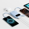 Powerbank Baseus EnerFill FC31 20000mAh 22.5W z wyświetlaczem cyfrowym z 2 wbudowanymi kablami - niebieski