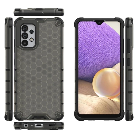HURTEL PANCERNE ETUI DO SAMSUNG GALAXY A03S Z RAMKĄ ŻELOWĄ SYSTEM HONEYCOMB