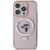 Etui Karl Lagerfeld Ring Stand Karl&Choupettte MagSafe do iPhone 15 Pro - różowe