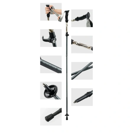 QUNATURE KIJKI ALUMINIOWE DO NORDIC WALKING 110-130 CM WYSOKOŚĆ REGULOWANA
