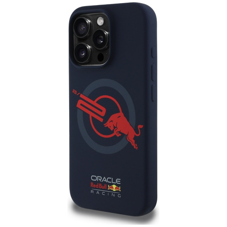 Etui Red Bull HC Silicone ORBR20 Logo    Red Lining do iPhone 15 Pro MagSafe granatowy